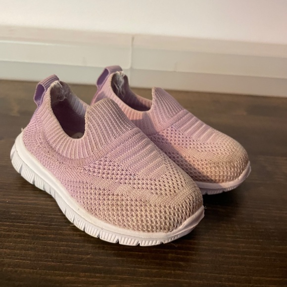 First steps toddler girls size 4 stepping stones purple ombre mesh slip on shoe - Picture 2 of 7